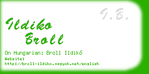 ildiko broll business card